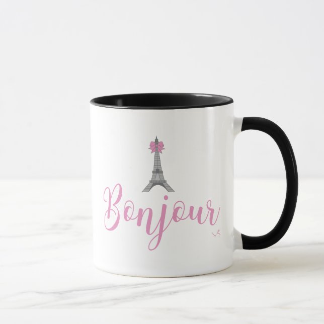 Mug Bow Tour Bonjour-Eiffel unique (Droite)