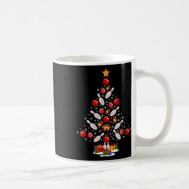 Mug Bowling Christmas Tree Drôle Amateurs de bowling N (Droite)