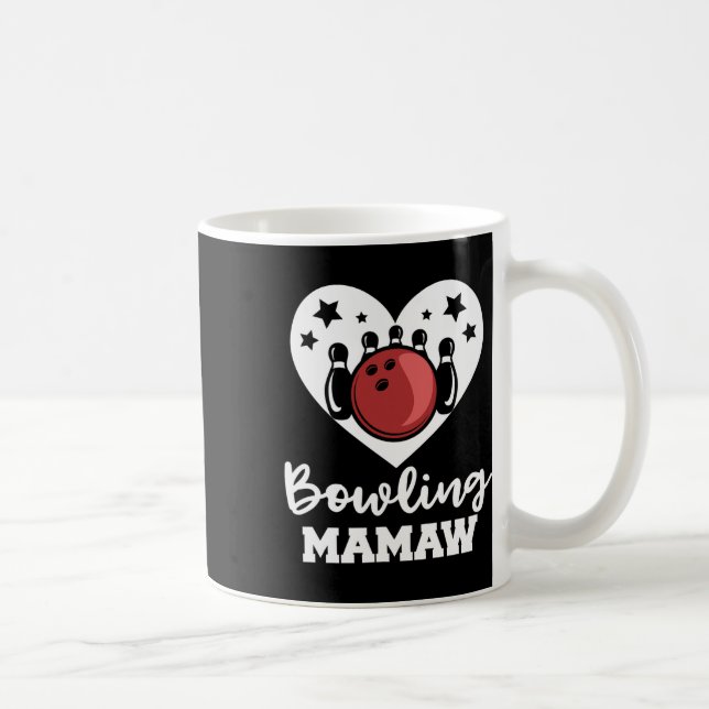 Mug Bowling Mamaw Heart Funny Bowler Mamaw (Droite)