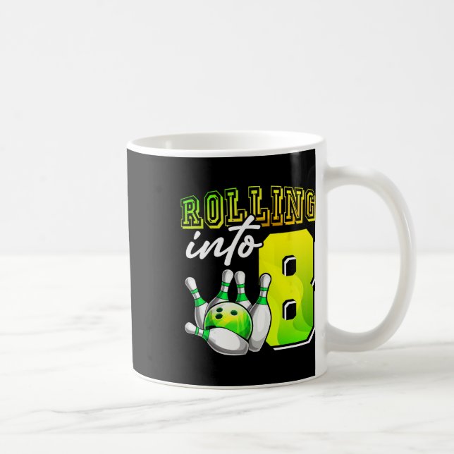 Mug Bowling Party Rolling en 8 8e anniversaire filles  (Droite)