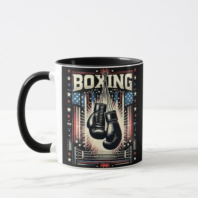 Mug Boxe américaine - Boxer Vintage Bo (Gauche)