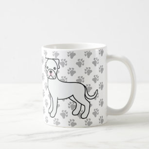 Mug Boxe blanche mignonne chien de dessin