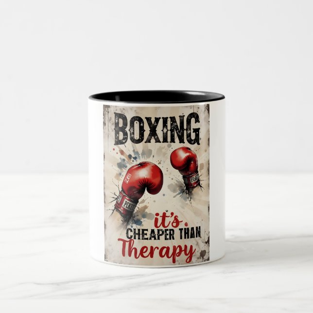 Mug Boxe – C'est moins cher que la thérapie (Centre)