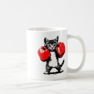 Mug Boxe Chat Sport Gants Cool Mignonne Hommes Drôle