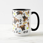 Mug Boxe de chien souriant<br><div class="desc">Smiling Dog Boxer - motif sans paresse avec l'illustration ludique d'un chien et d'empreintes de pattes. Le chien souriant est un grand cadeau pour les propriétaires de chiens.</div>