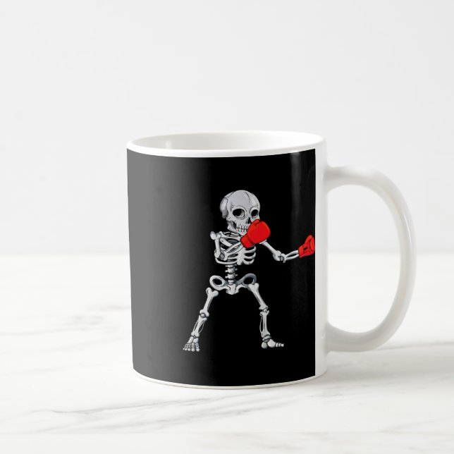 Mug Boxe de squelette Kickboxing Mma Halloween  (Droite)