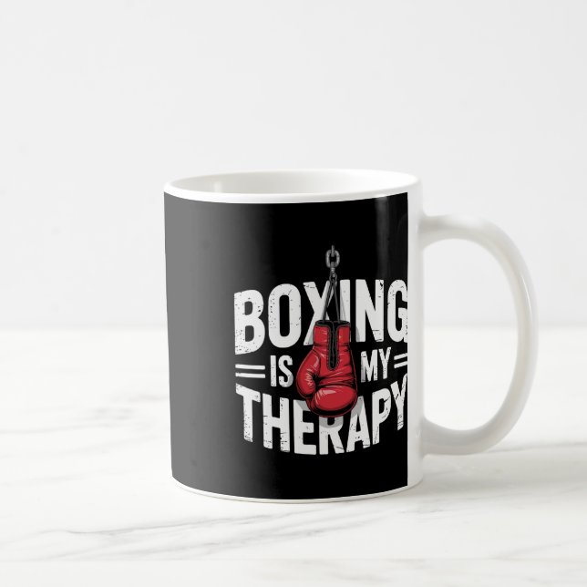 Mug Boxe Est Ma Thérapie Drôle Gants Fighter Punching (Droite)