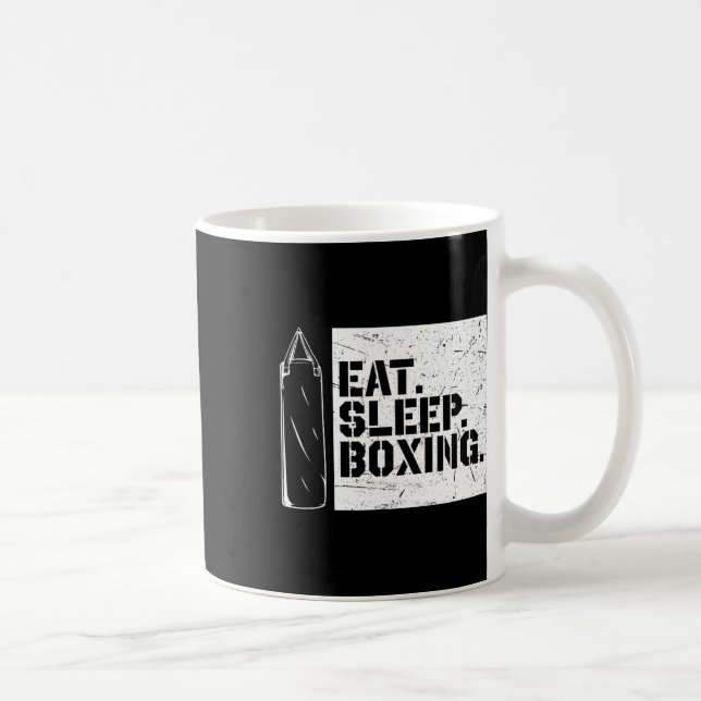 Mug Boxe Jour Manger Boxe Sommeil Répéter Boxe Drôle L (Droite)
