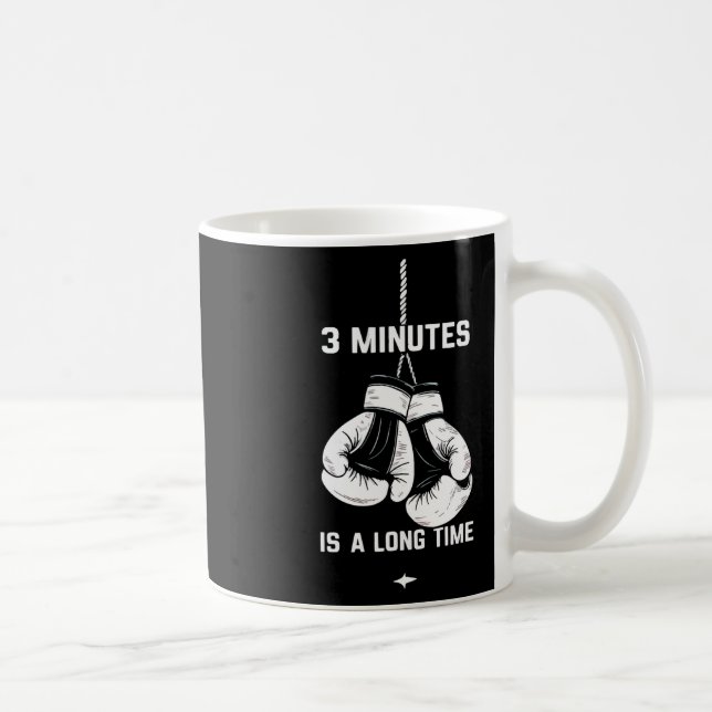Mug Boxe Kickboxing Boxeur 3 minutes est un long temps (Droite)
