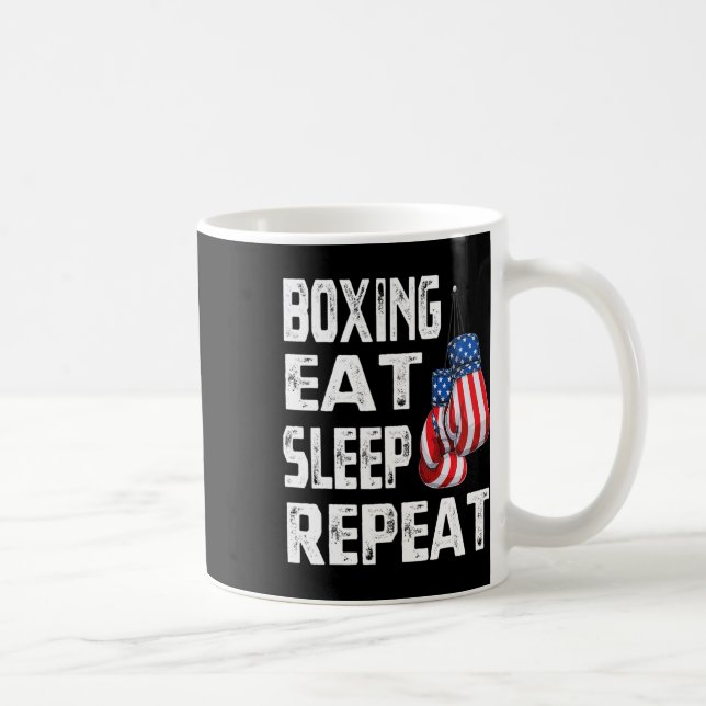 Mug Boxe Manger Dormir Répéter Gym Boxeur Kickboxing M (Droite)