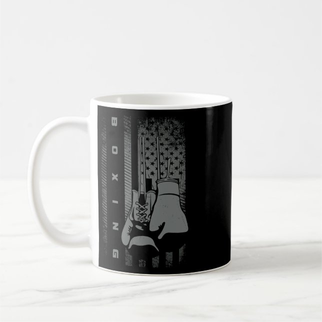 Mug Boxe sous drapeau américain pour femmes enfants ho (Gauche)