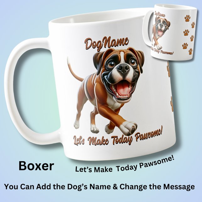 Mug Boxer - Ajouter le nom du chien, modifier le texte (Créateur téléchargé)