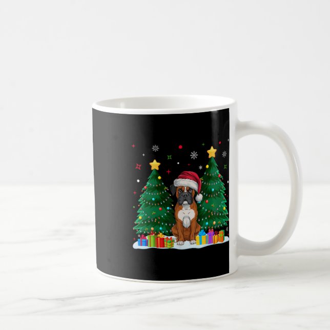 Mug Boxer Amoureux de les chiens Santa Hat Ugly Christ (Droite)