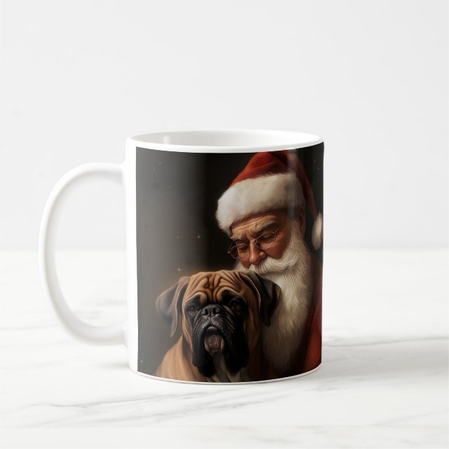 Mug Boxer avec le Père Noël Fête de Noël (Gauche)