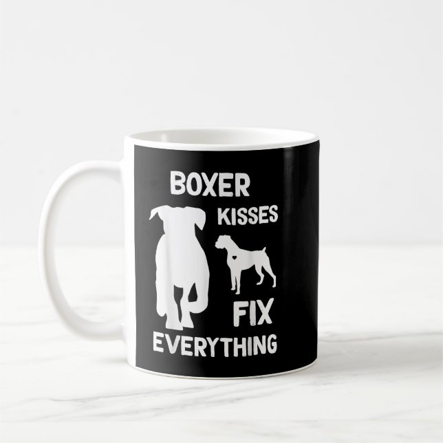 Mug Boxer baisers réparer tout Boxer chien maman Boxer (Gauche)