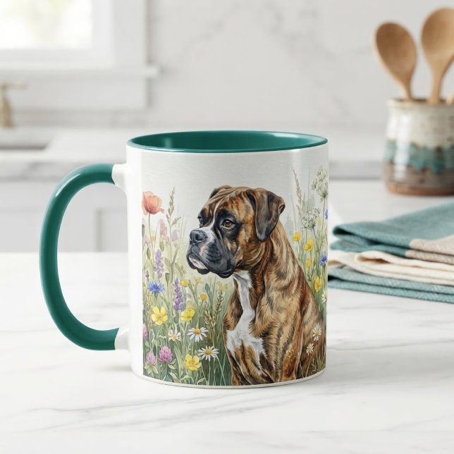 Mug Boxer Botanique Chien (Créateur téléchargé)