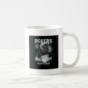 Mug Boxer Chien Amoureux des animaux Texte d'art