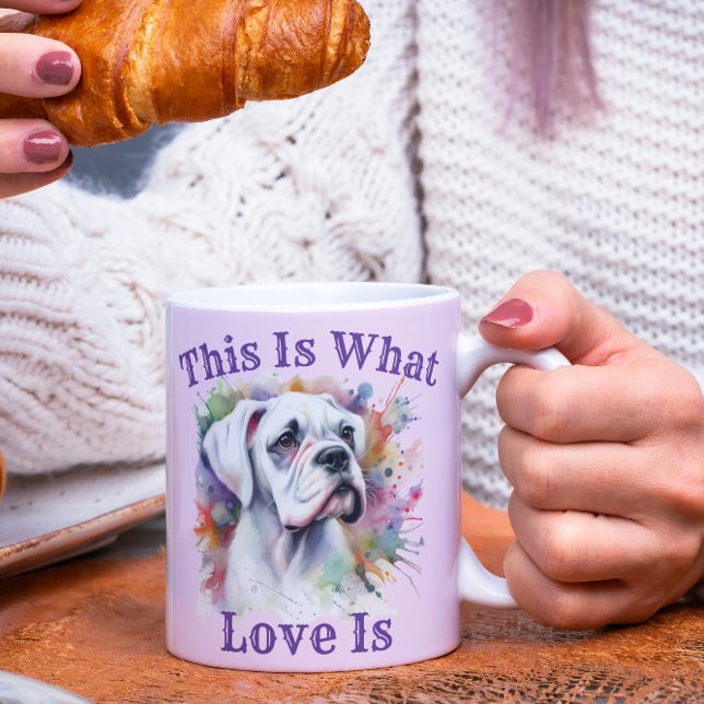 Mug Boxer Chien C'Est Ce Que L'Amour Est (Créateur téléchargé)