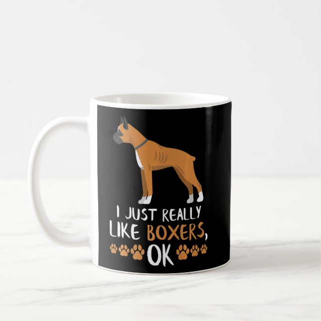 Mug Boxer Chien Drôle Chiens Boxer (Gauche)