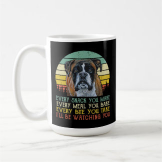 Mug Boxer Chien Drôle Maman Papa Chaque Snack tu fais