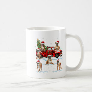 Mug Boxer Chien équitation Camion Rouge Douille moche