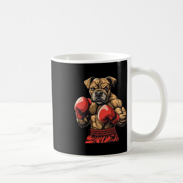 Mug Boxer Chien Gants De Boxe Graphique Pour Hommes Fe (Droite)