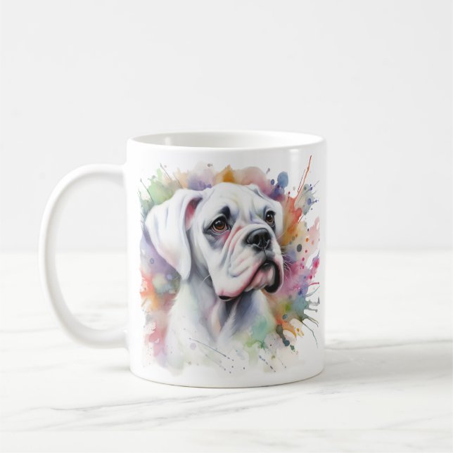 Mug Boxer Chien Joy Boxer Whimsical Spattered Enk Boxe (Gauche)