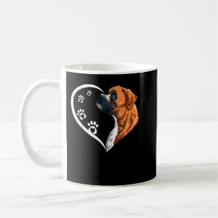 Mug Boxer Chien Pour Femmes Filles Enfants Coeur Cute
