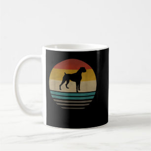 Mug Boxer Chien Retro Vintage les années 70 Silhouette