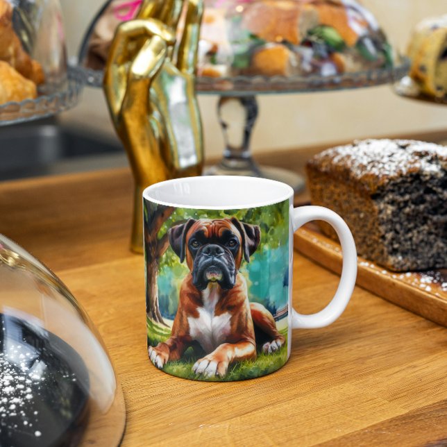 Mug Boxer Chien 🐾 Wiggle Buttes & Tail Wags (Créateur téléchargé)