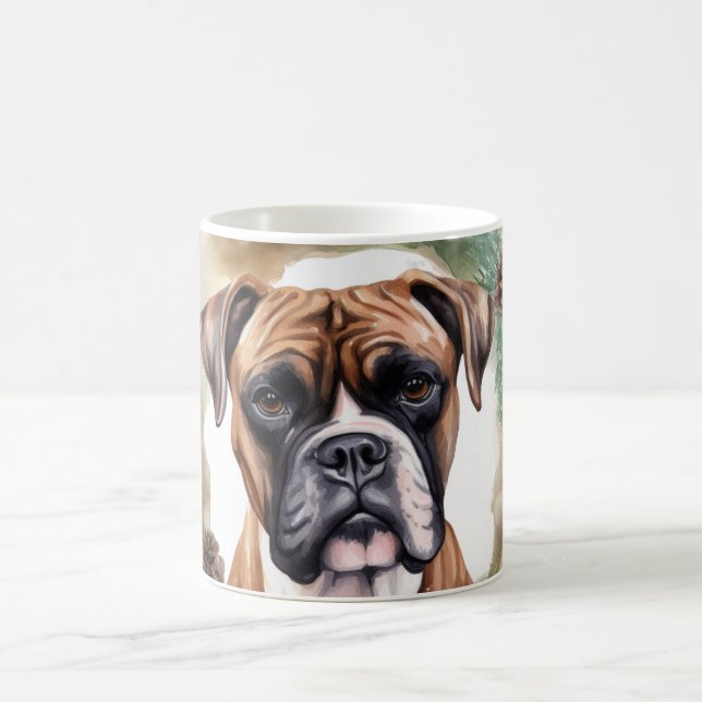 Mug Boxer Christmas Wreath Festive Pup (Centre)