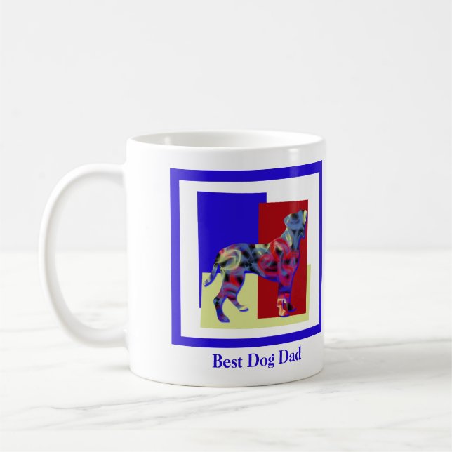 Mug Boxer Dog Silhouette TRBY Fête des Pères (Gauche)