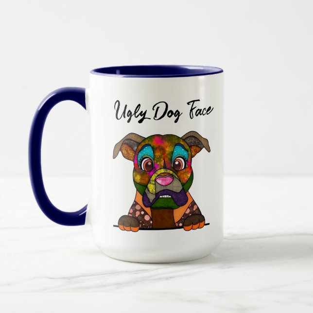 Mug Boxer laide chien visage muet (Gauche)