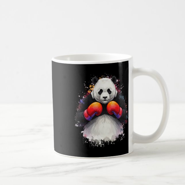 Mug Boxer Panda Boxer Aquarelle Drôle Avec Boxe (Droite)
