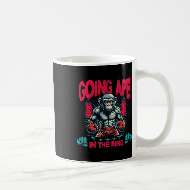 Mug Boxer Se Déplace Dans Le Singe De Boxe De Bague (Droite)