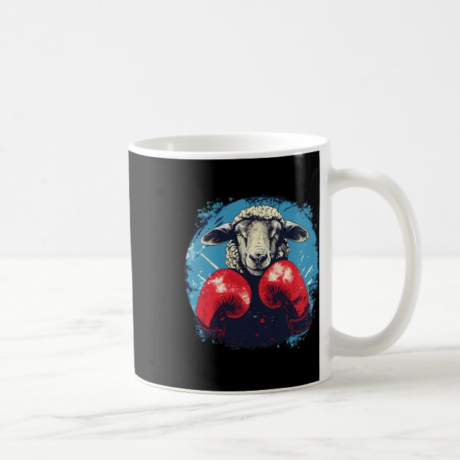 Mug Boxer Sheep With Boxing Gloves Kickboxing Funny Bo (Droite)