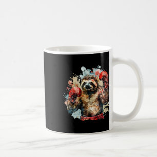Mug Boxer Sloth Avec Gants De Boxe Kickboxing Funny Bo