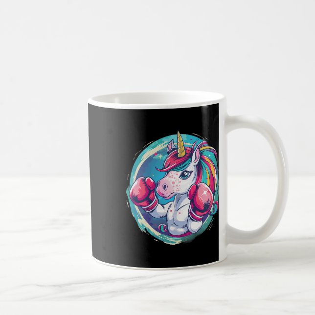 Mug Boxer Unicorn Avec Gants De Boxe Kickboxing Drôle (Droite)