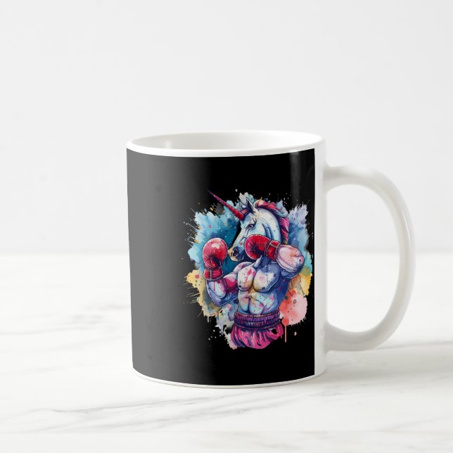 Mug Boxer Unicorn With Boxing Gloves Kickboxing Funny  (Droite)