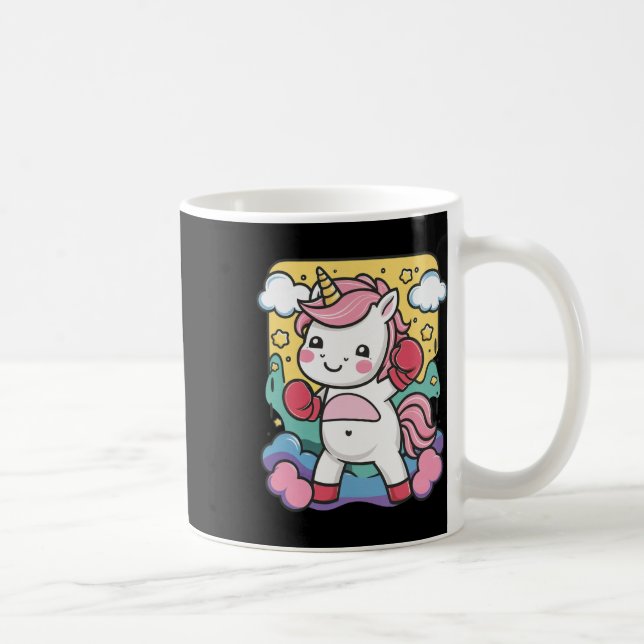 Mug Boxer Unicorne Avec Gants De Boxe Aime Boxer (Droite)