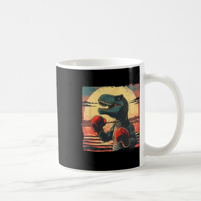 Mug Boxeur Dinosaure Boxe Dino Kickboxing T-rex Boxe (Droite)