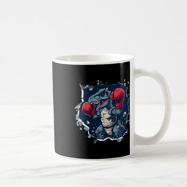 Mug Boxeur Dinosaure Boxeur T-rex Kickboxing Dino Boxe (Droite)