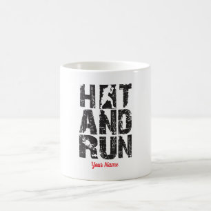 Mug Boxeur silhouette Hit And Run Typographie Combat S