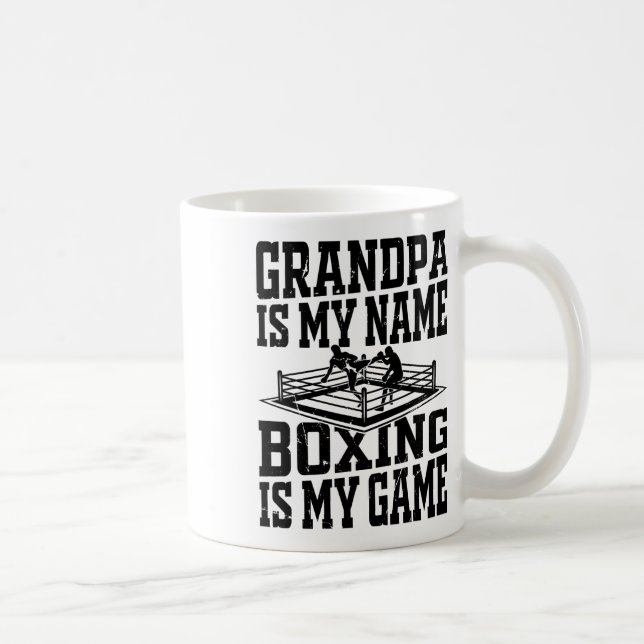 Mug Boxing Fighter Boxing Grandpa Est Mon Nom Boxing E (Droite)
