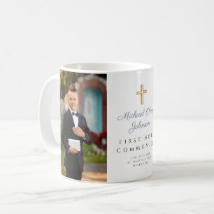 Mug Boy First Communion Croix religieuse Photo