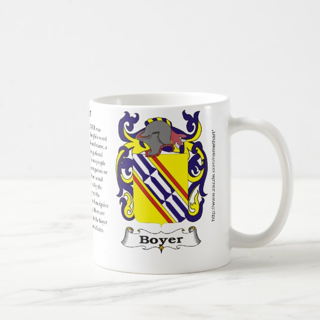 Mug Boyer, l'origine, signification et la crête (Droite)