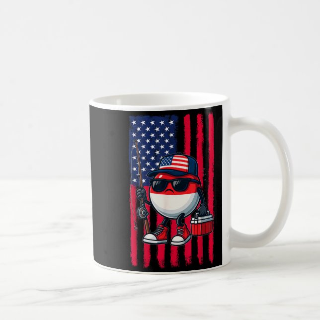 Mug Boys Fishing Rod American Flag Patriotic Fishing F (Droite)