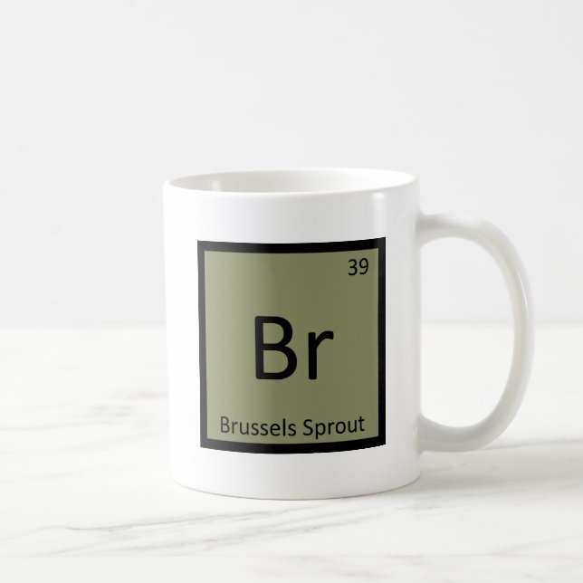 Mug Br - Symbole de chimie végétale Bruxelles Sprout (Droite)