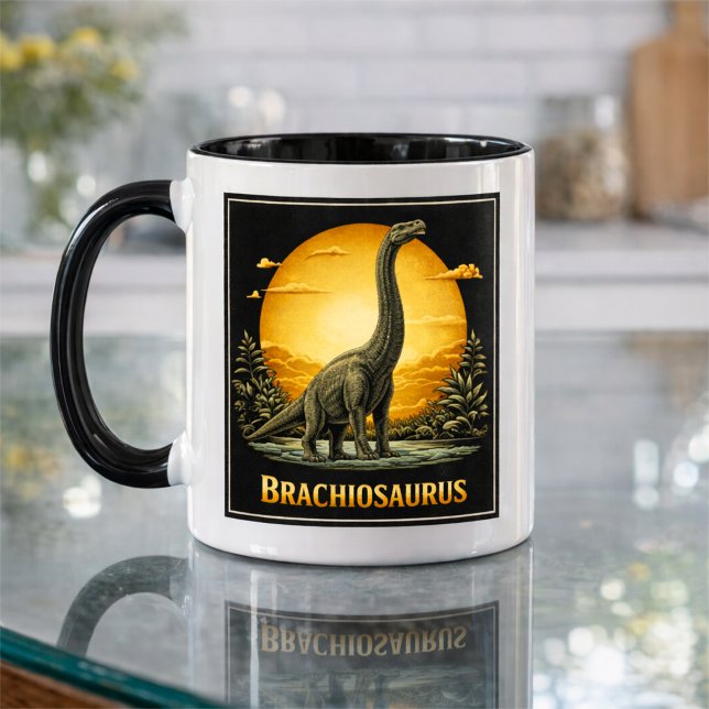 Mug Brachiosaurus Dinosaure Préhistorique Lune (Créateur téléchargé)