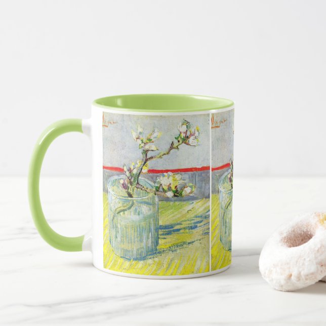 Mug Branche d'amandier en fleurs par Vincent van Gogh (Avec donut)